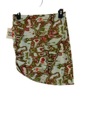 Open Edit Colorful Multi Print Mini Skort Asymemeytric size S Green